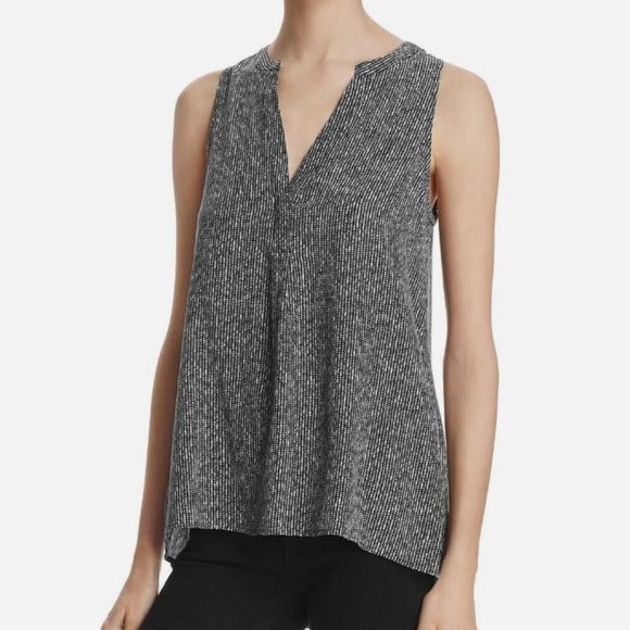Joie Tops - Joie Aruna V-Neck Sleeveless High/Low Printed Top